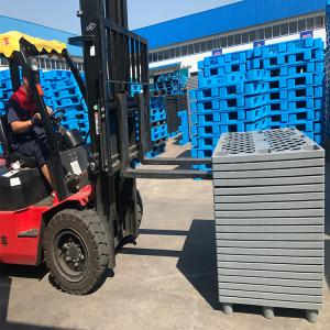 China 1200*1000*140mm Single Faced Plastic Pallet Heavy Duty Durable Euro Mesh Nine Feet wholesale