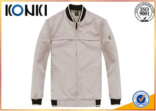 China Professional Stylish Custom Jackets Grey Scrub Long Sleeve With Logo Printing wholesale