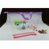 Buy cheap Ladies Cosmetics High Clear PVC Bag / Carrying Bag With Purple Zipper Closure from wholesalers