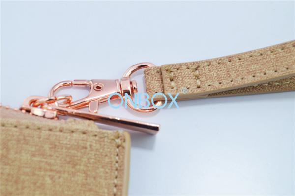 Lady PU Zipper Wallet Bag With Removable Carry Strip