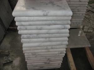 China Marble Wall Coping Stone, Guangxi White Marble Pillar Cap,China Carrara Marble Finials, Column Top wholesale