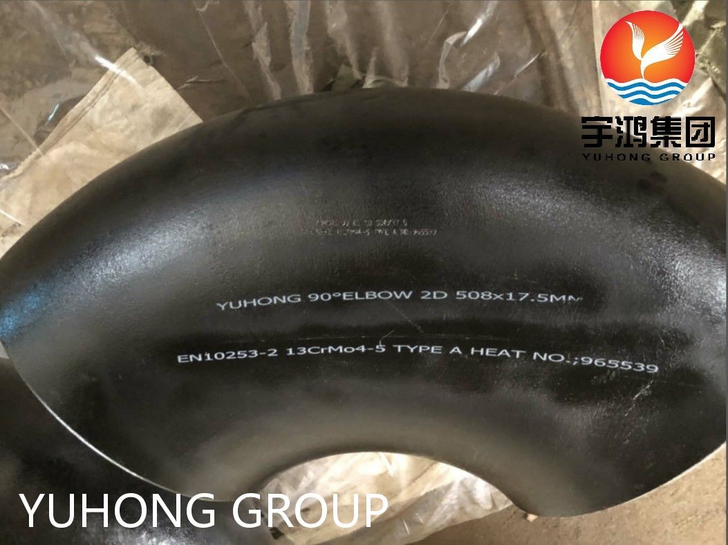 China Carbon Steel 90 Degree Elbow EN10253-2 13CRMO4-5 Type-A Black Painting Butt Weld Pipe Fitting wholesale