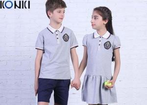 China Casual Customized Middle School Uniforms Polo Shirt And Dress wholesale