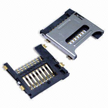 Micro SD Card Hinge-type Connector with 