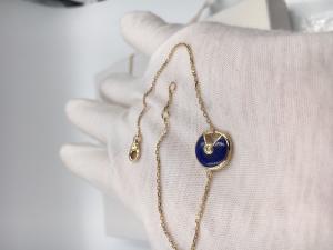 China Enchanting Colorful Lapis Lazuli 18 Karat Gold Necklace 18k Karat Gold Chain wholesale