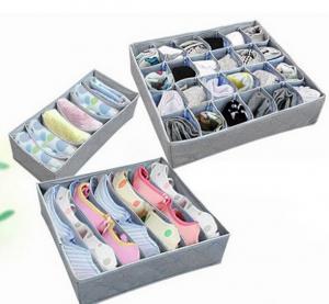 China 3PCS Underwear Bra Socks Ties Divider Closet Container Storage Box Organizer Set wholesale