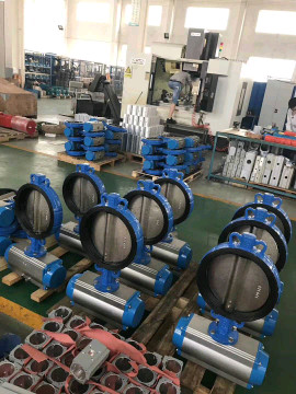 China butterfly valves with pneumatic actuator pneumatic valve actuator wholesale