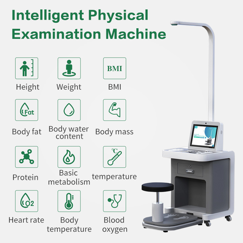 China lcd multimedia advertising bmi smart body fat composition analyzer blood pressure meter health kiosk wholesale