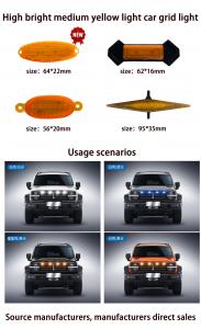 China LED Surface Mounted Grille Lamps Amber Flashing Strobe For Car Tacoma GMC Ford Truck Police wholesale