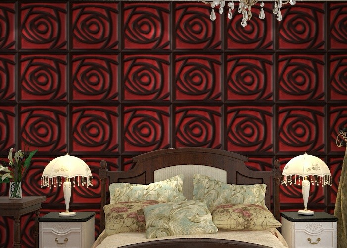China Home Wall European Style Wallpaper Contemporary Mural Leather 3D Wall Panel for Hotel / Office wholesale