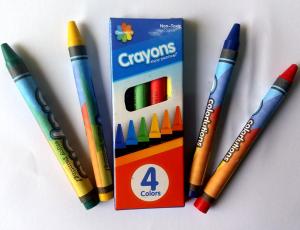 China 4colors wax crayon with promotion packing ;color box;non toxic;safety for kids wholesale