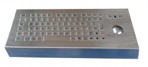 China 82 keys industrial dynamic waterproof desktop metal keyboard with trackball and Fn keys wholesale