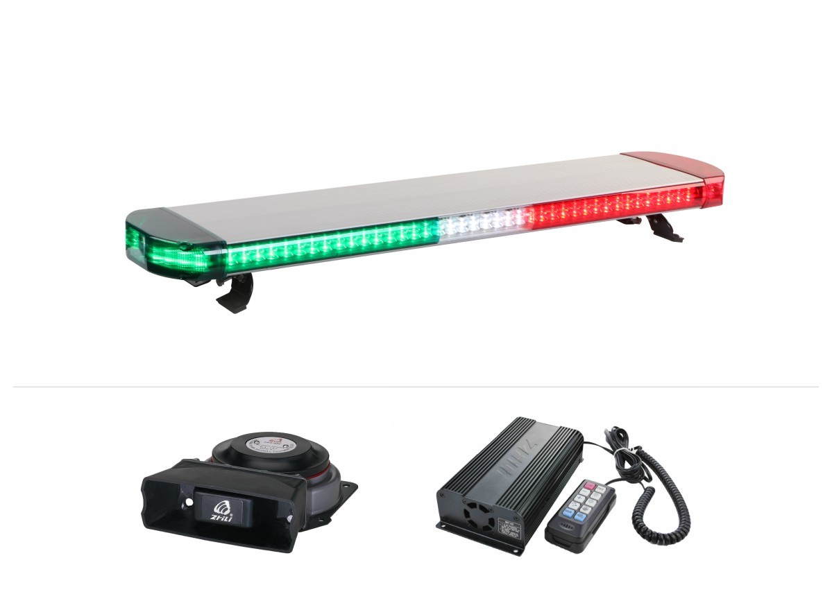 China Emergency Vehicle Light Bars Green & Red , Police Lights And Sirens Kits wholesale
