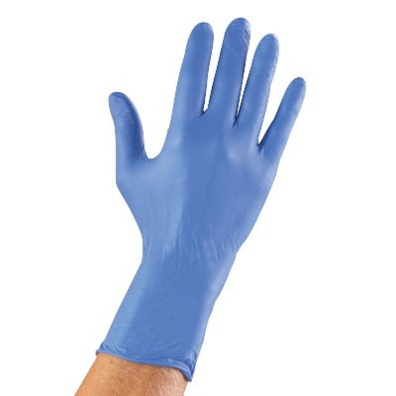 China Pre Powdered Ambidextrous  Hardy Nitrile Disposable Gloves Easy Donning wholesale