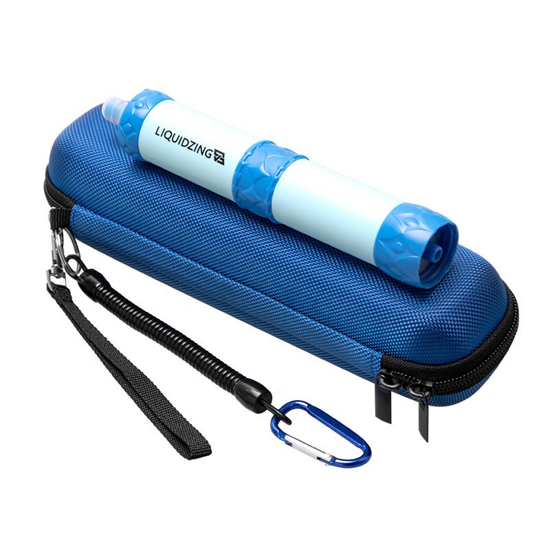 China Blue Camping Travel Survival Water Straw With Filter 1000L wholesale