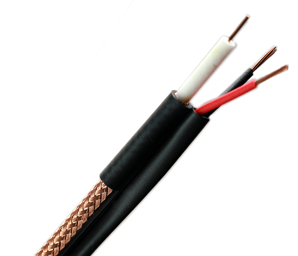 RG6+2C Simese CCTV Coaxial Cable PVC Plenum 18 AWG with 92.3% AL Braiding