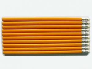 China 7 Inches HB Natural Wooden Pencil WithRubber Yellow Pencil wholesale