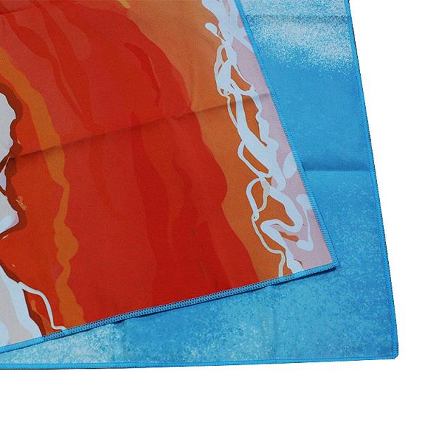 High Quality Suede Microfiber Two Side Double Printed Beach Towel Quick Dry Beach towel