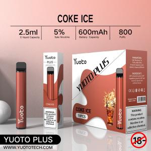 China Bar Relaxation 800 Puffs Vape OEM SS304 PCTG PC Body Material wholesale