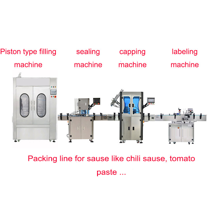 China 10bottles/Min 100ml Automatic Piston Filling Machine For Tomato Sauce wholesale