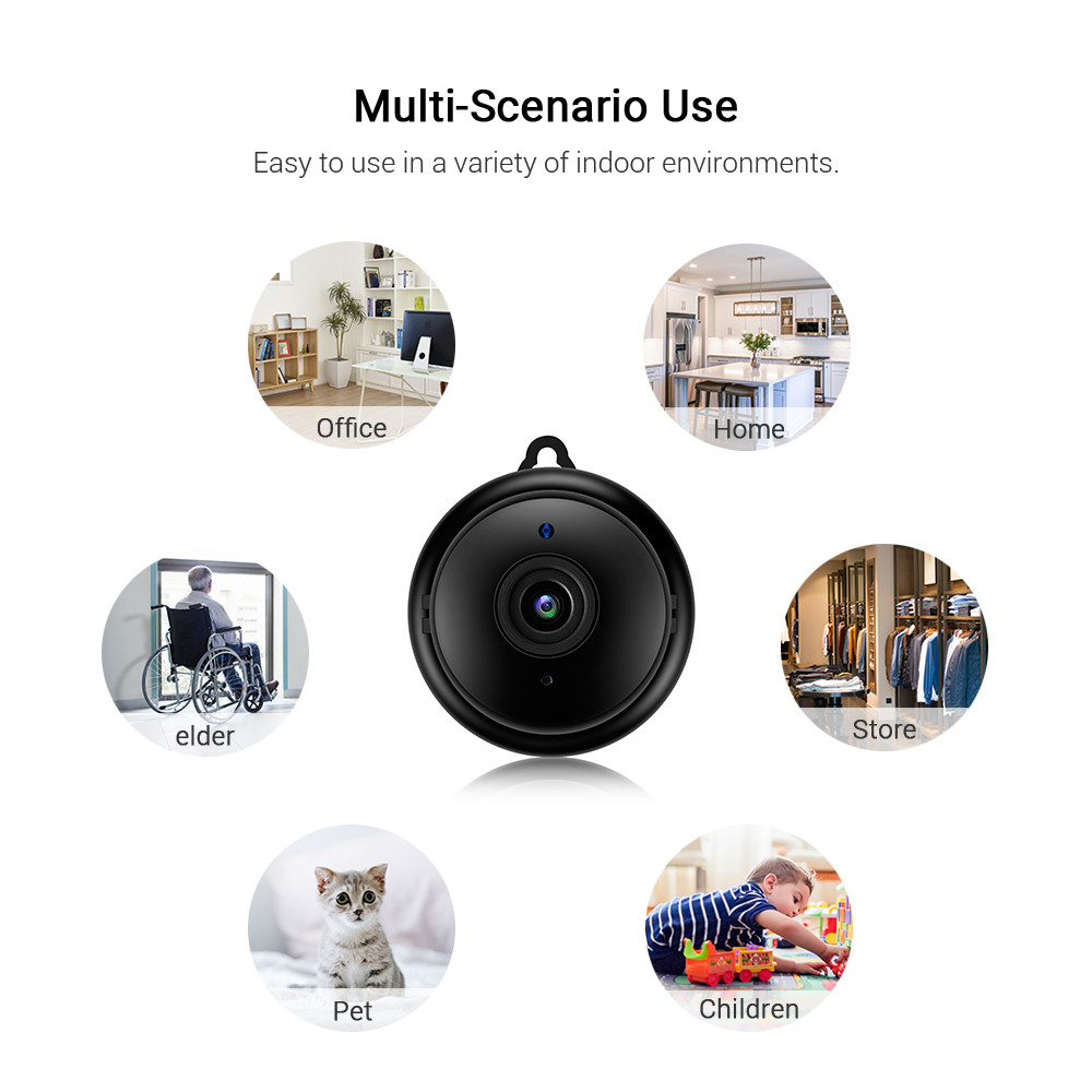 China Mini Wifi IP Camera HD 1080P Wireless Indoor Camera Nightvision Two Way Audio Motion Detection Baby Monitor V380 wholesale