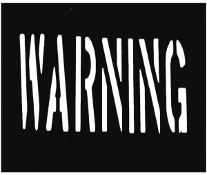 China Warning Symbol Custom Sign Stencils PVC Material Black Color Non - Toxic wholesale