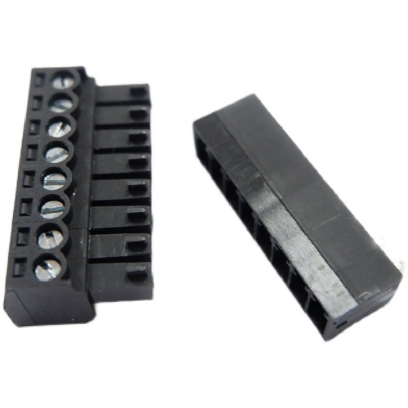 China 3.81mm Pitch PCB Pluggable Screw Terminal Blocks Plug + Right Angle Pin Header Black wholesale
