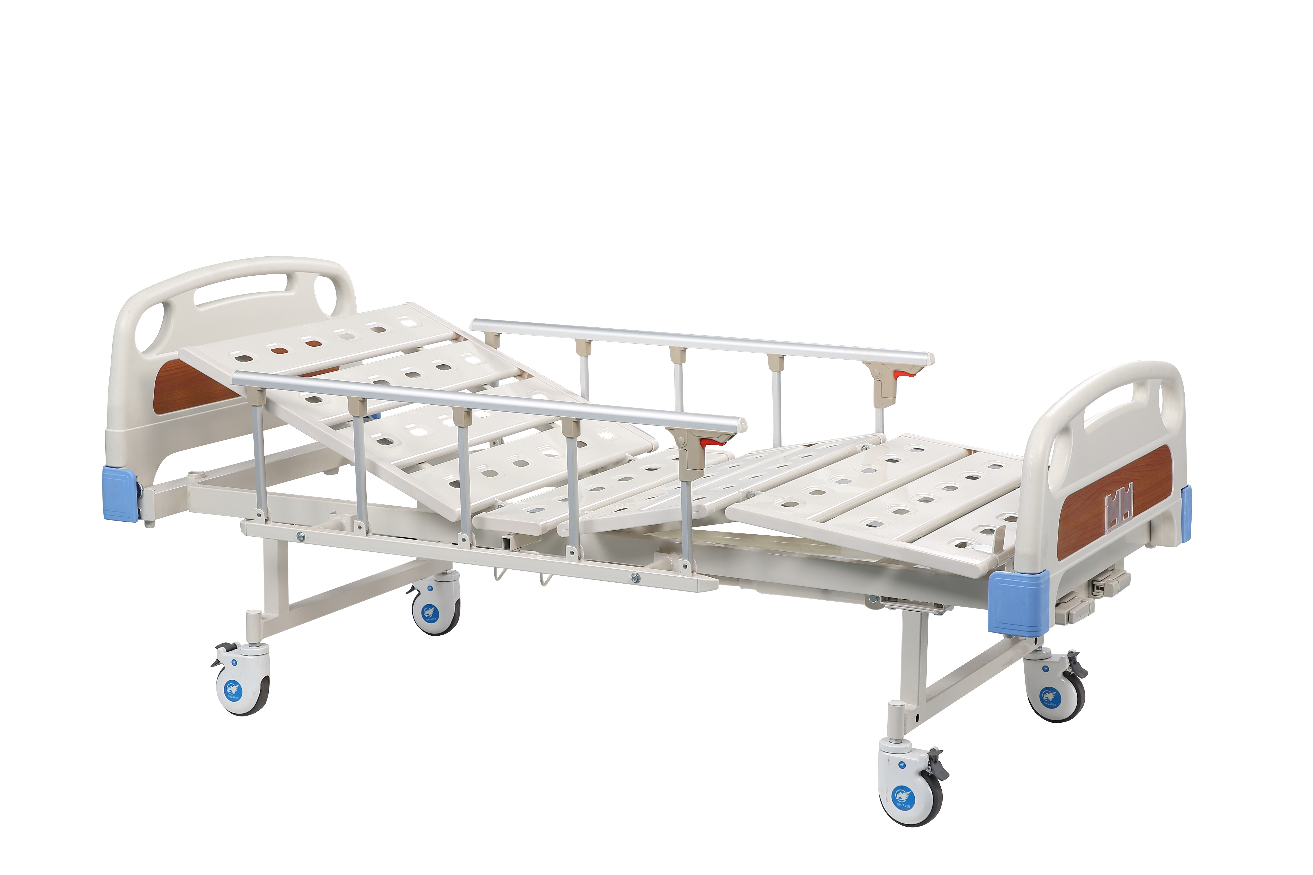 Movable Hospital Patient Bed Double Function , ABS Head Power Hospital Bed 