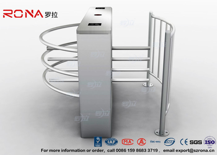 China Semi Automatic Waist Height Turnstiles Entrance IC/ID Card Access Control AC220V wholesale