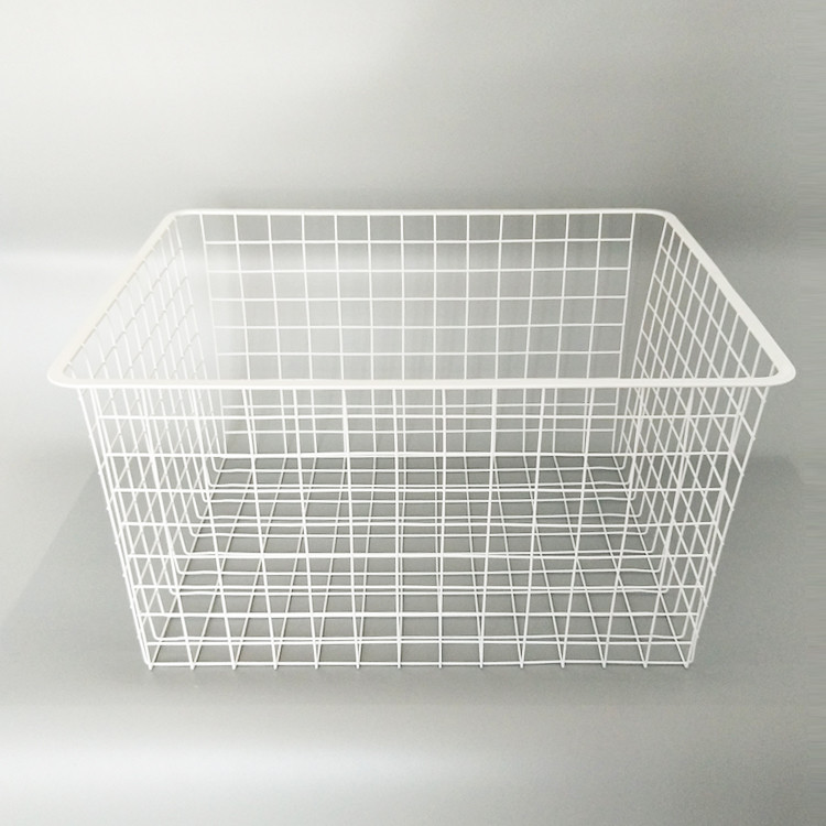 China Lilladisplay-Large Square Metal Wire Storage Baskets For Slatwall 22503 wholesale