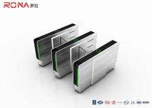 China University Project Case Flap Barrier Gate  Acrylic PU 0.6S SUS304 Flat Turnstile Gate wholesale