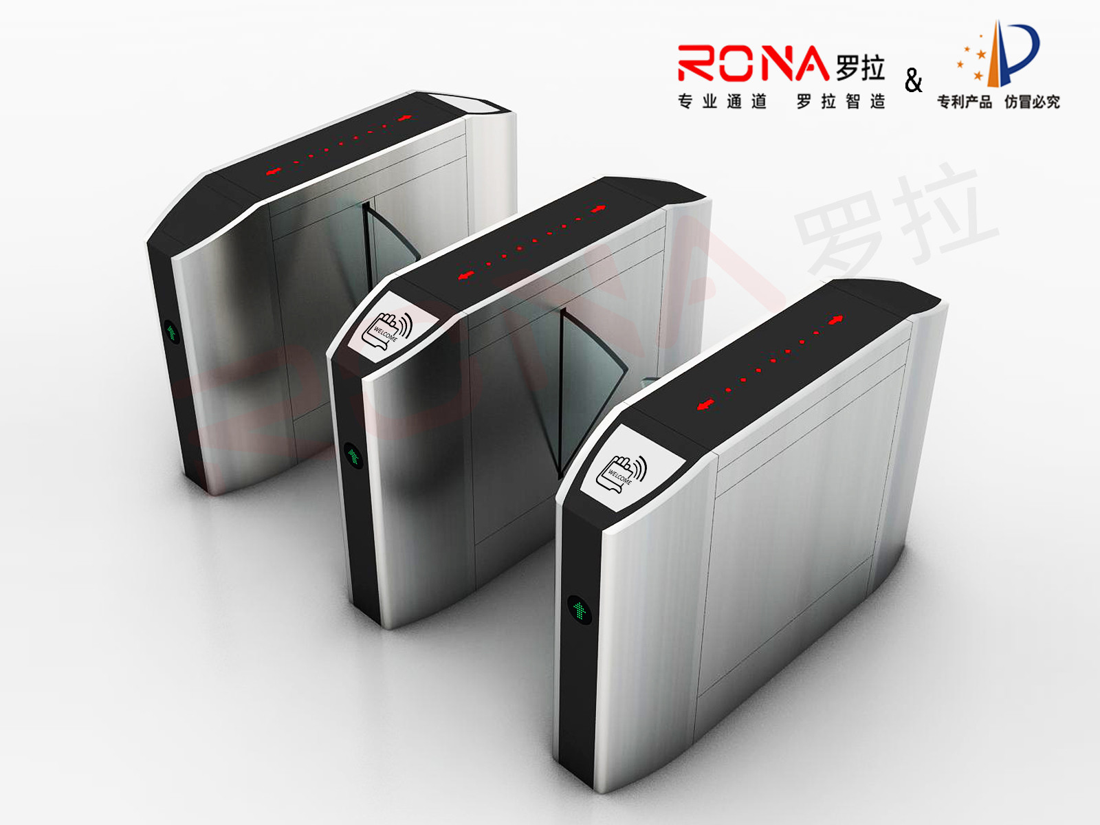 China Indoor Automatic Flap Barrier Gate Self Checking For Intelligent Office Building wholesale