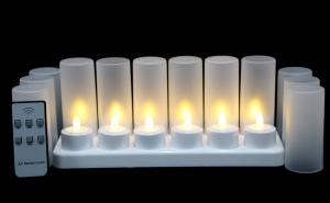 China Set of 12 LEDremote control Flameless LED Decorative Candle warm white color wholesale