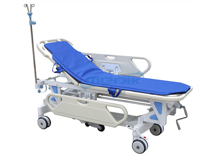China Single Crank Mechanical Patient Trolley, Manual Patient Transfer Stretcher wholesale