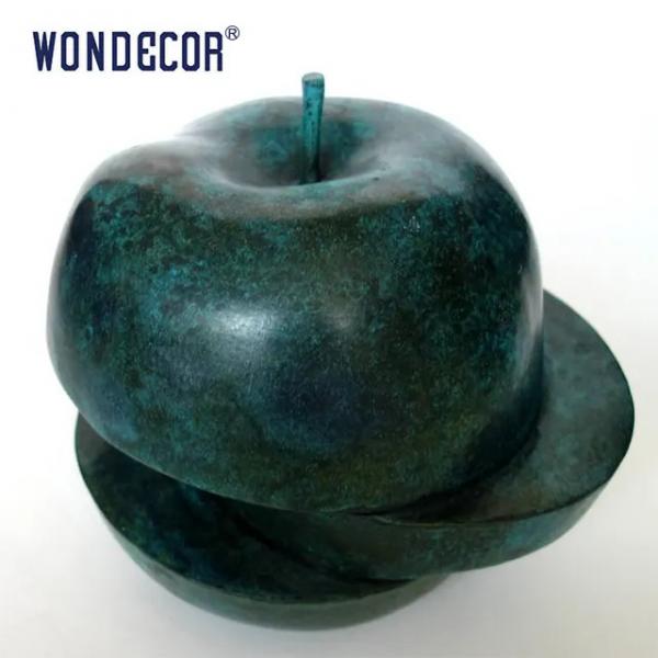 Quality Large outdoor garden metal decoration abstract apple Bronze sculpture for sale