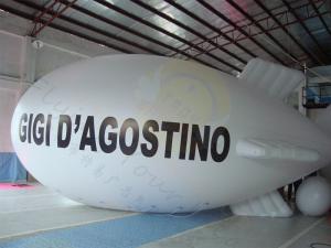 China Huge Inflatable Zeppelin Air Balloon White Elastic UV Protected Printing wholesale