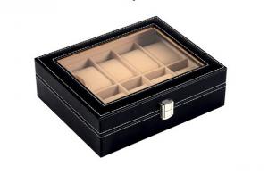 China High Glossy Varnishing Ladies Watch Storage Box , MDF Wrapped Watch Display Box Case wholesale