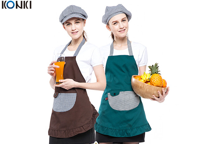 Buy cheap Contrast Color Custom Embroidered Aprons Working Cooking For Coffee Shop from wholesalers