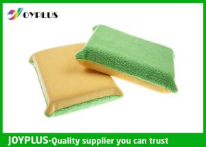 China Green Yellow Chamois Car Cleaning Mitt Portable OEM / ODM Acceptable AD0620 wholesale