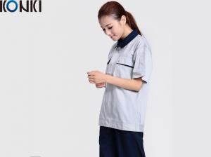 China CVC fabric anti-static workwear custom work uniform with company embroidery logo wholesale