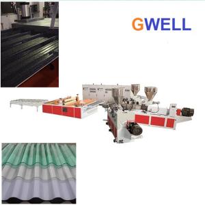 China PP PVC Corrugated Roof Tile Production Line Polycarbonate Extrusion Process wholesale