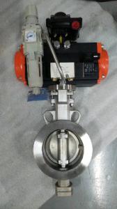 China Pneumatic triple eccentric butterfly valve Pneumatic actuator control butterfly valves wholesale