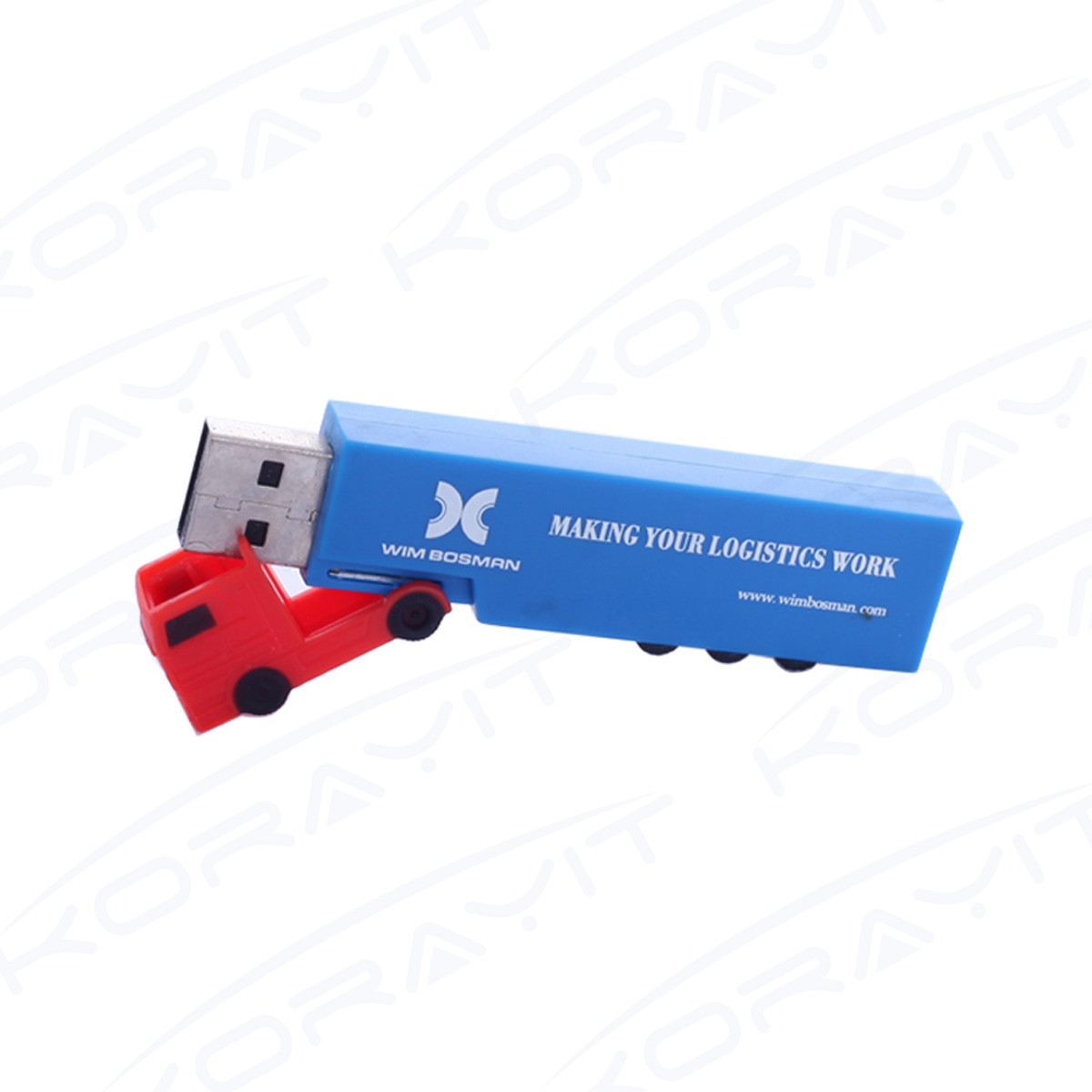 China Transport Truck Plastic USB Flash Drive, Custom Logo Plastic Truck USB Thumb Drive wholesale