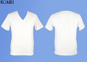 China Cotton Plain White T Shirt  V Neck T Shirt Printing For Man and Women wholesale
