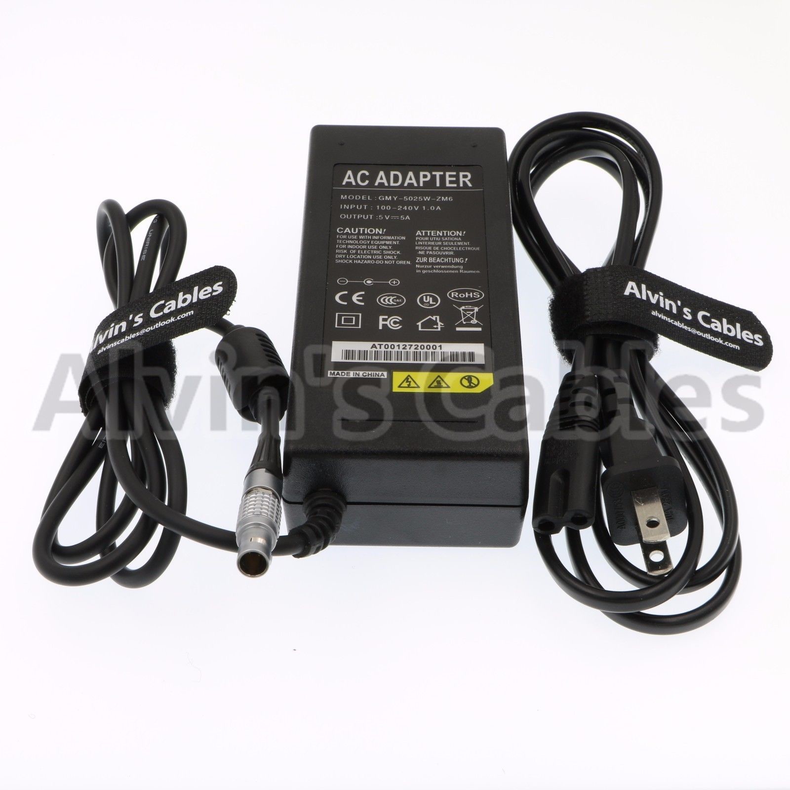China 2 Pin To AC 5V 4A Power Adapter Cable 1.2 Meters For Tangent Devices CP200 on sale