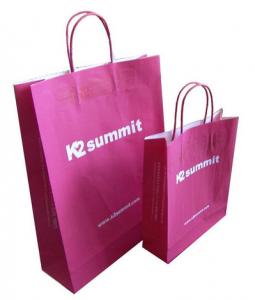 China Clothing Red Kraft Paper Shopping Bags China Wholesale Price wholesale