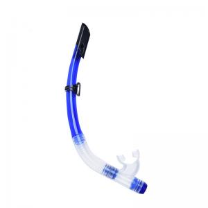 China Adults Youth Freediving Scuba Diving Snorkel With Splash Guard And Top Valve wholesale