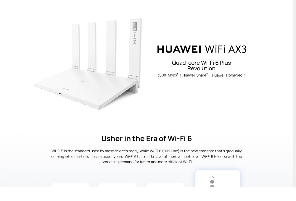 China Cxfhgy Original Huawei Router AX3 WiFi 6+ 3000Mbps Wireless Router Huawe WiFi AX3 Pro wholesale