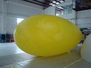 China Yellow Zeppelin Helium Balloon Inflatable Waterproof For Outdoor Sports wholesale