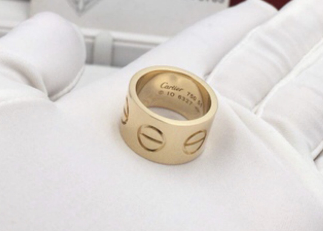 China Fashionable Love Thick Ring 18K Gold Jewelry 18K Thick Gold Band Ring wholesale